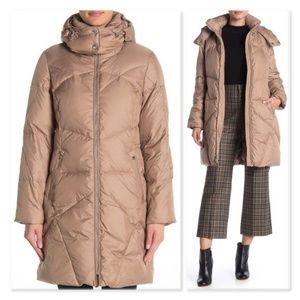 NWT Cole Haan Padded Stitch Puffer Jacket Sand XS